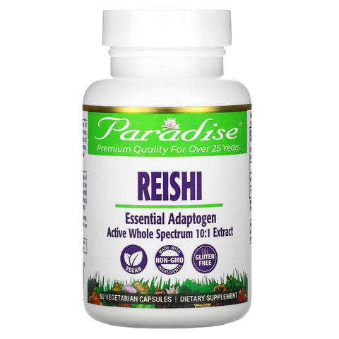 Paradise Herbs, Reishi, 60 Vegetarian Capsules