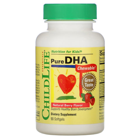 ChildLife, Pure DHA, Natural Berry Flavor, 90 Softgels