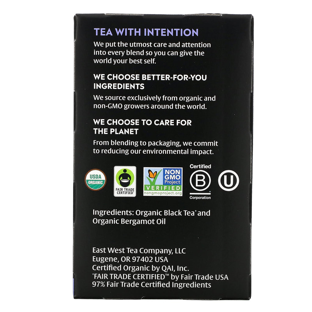 Choice Teas, Té negro, Earl Grey, 16 bolsitas de té, 32 g (1,12 oz)