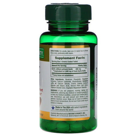 Nature's Bounty, Hvidløg, 2.000 mg, 120 overtrukne tabletter