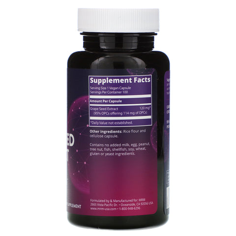 MRM, Nutrition, Grape Seed Extract, 100 Vegan Capsules