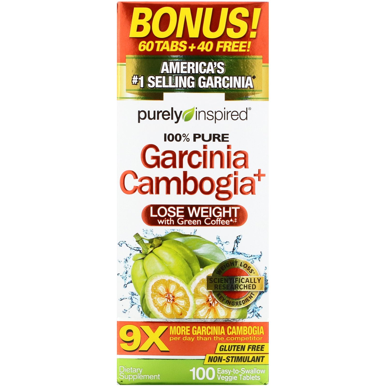 Purely Inspired, Garcinia Cambogia+, 100 Easy-to-Swallow Veggie Tablets