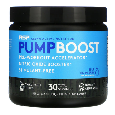 RSP Nutrition, Pump Boost, Blue Raspberry, 6.4 oz (180 g)