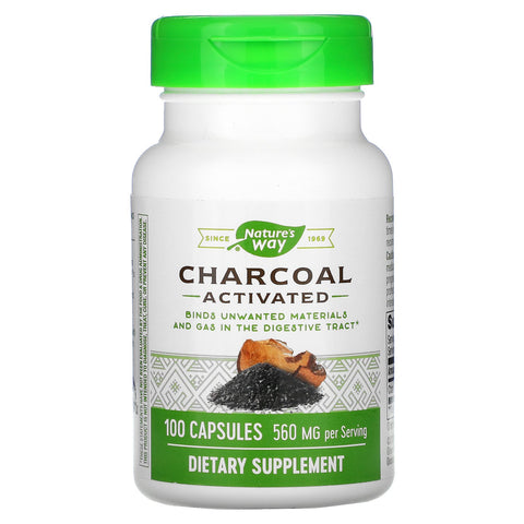 Nature's Way, Charcoal, Activated, 560 mg, 100 Capsules