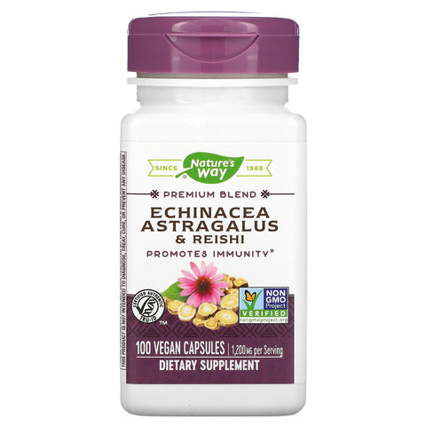 Nature's Way, Echinacea Astragalus & Reishi, 1,200 mg, 100 Vegan Capsules