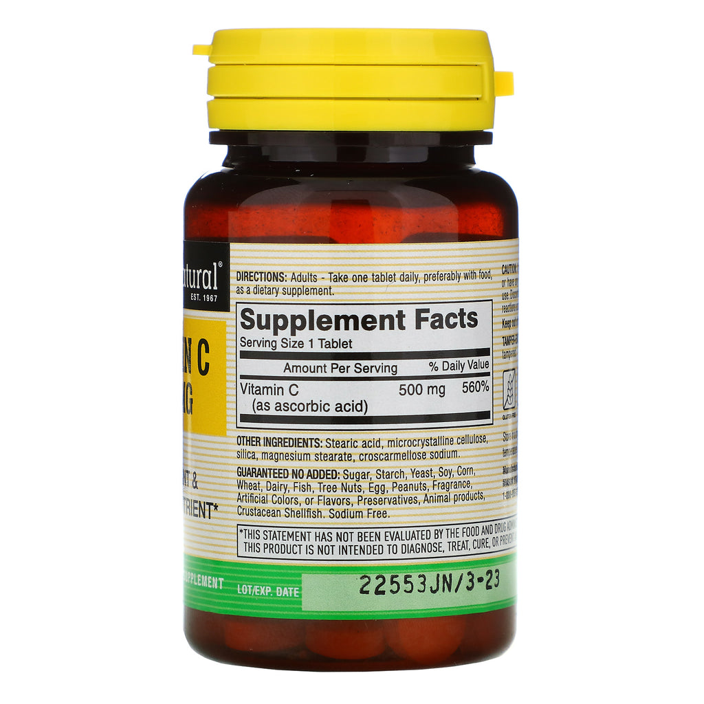 Mason Natural, C-vitamin, 500 mg, 100 tabletter