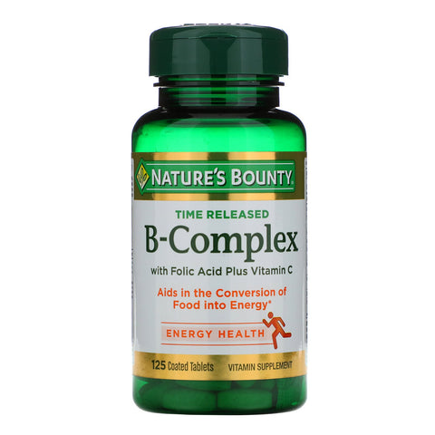 Nature's Bounty, B-Complex, Time Released, 125 Coated Tablets