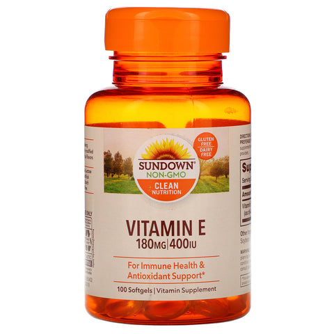 Sundown Naturals, Vitamin E, 180 mg (400 IU), 100 Softgels