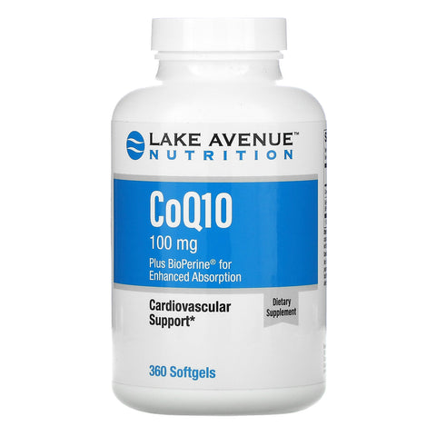 Lake Avenue Nutrition, CoQ10 USP with Bioperine, 100 mg, 360 Softgels
