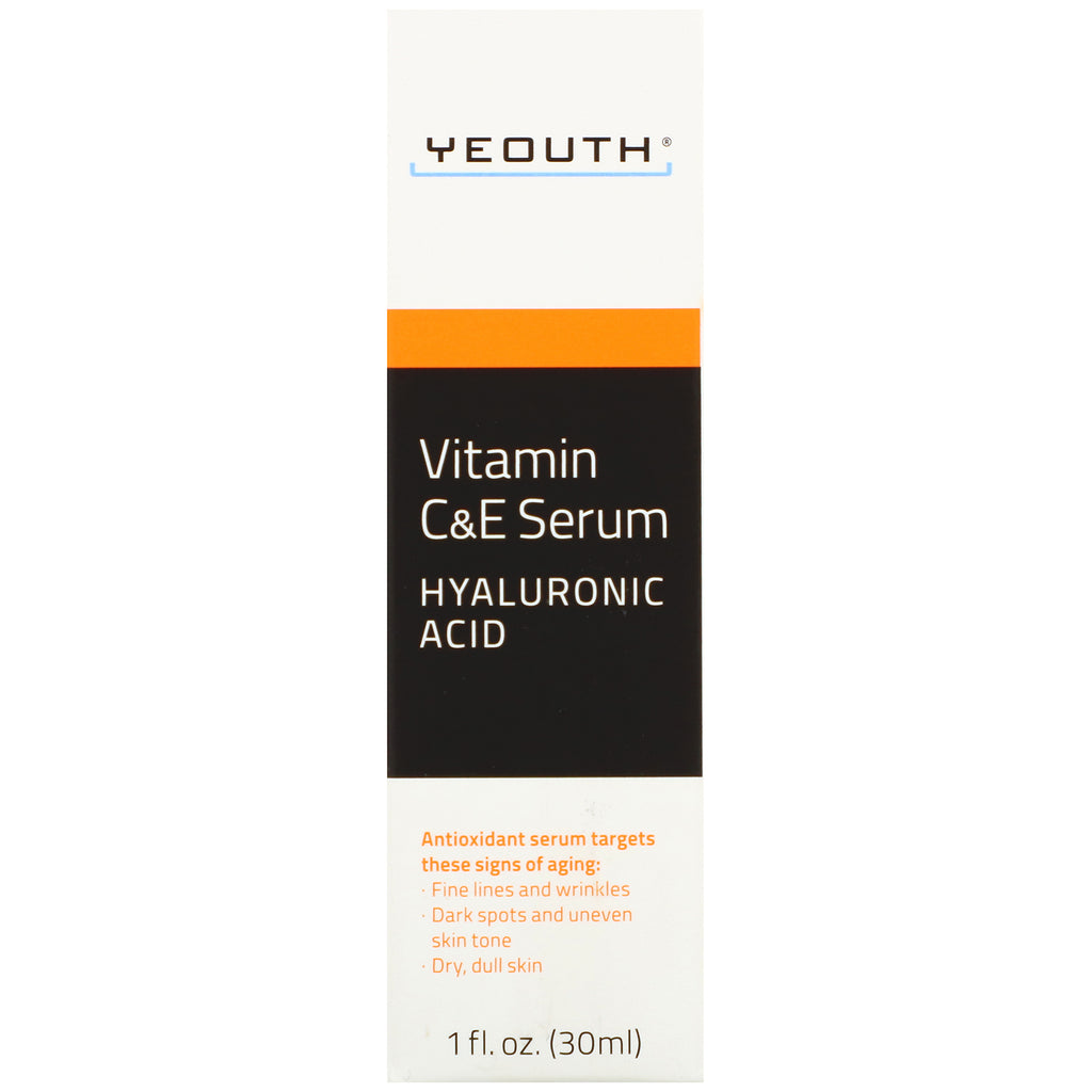 Youth, Vitamin C &amp; E Serum, 1 fl oz (30 ml)
