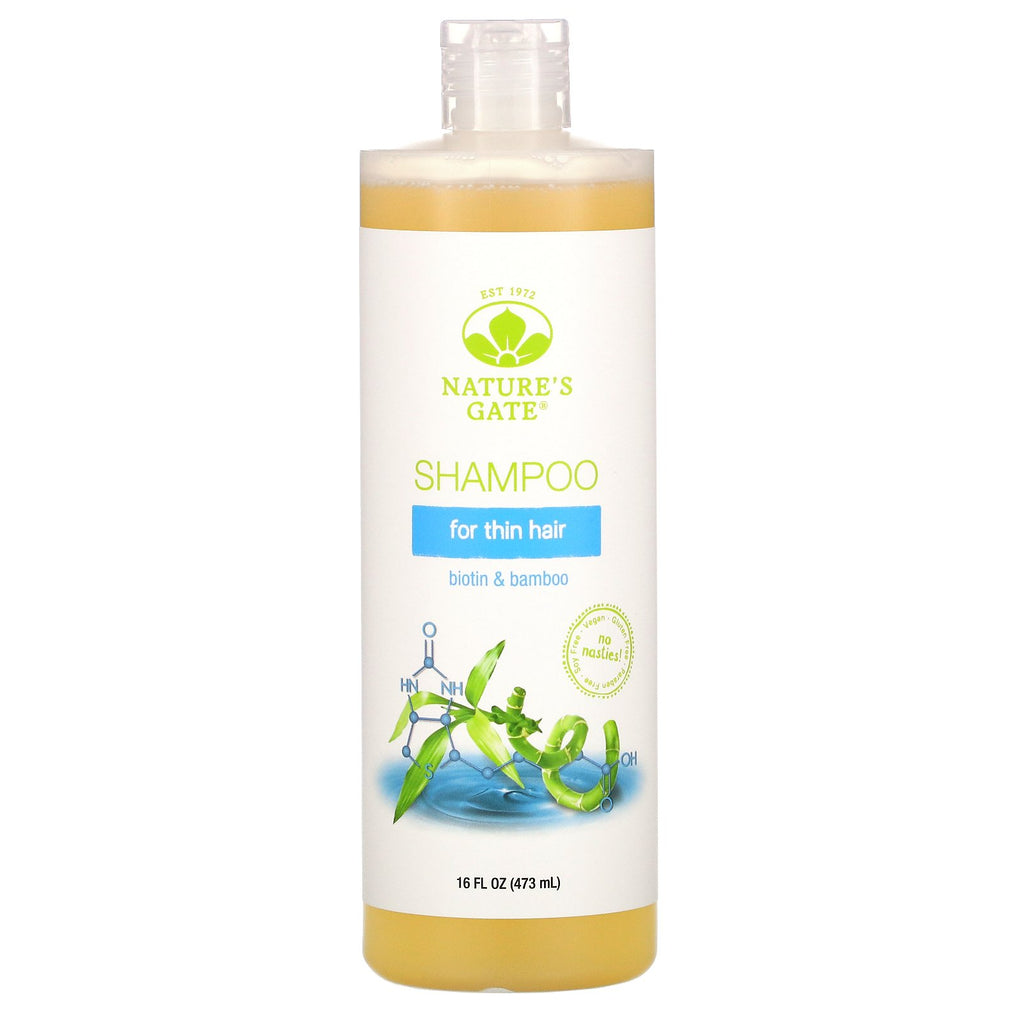 Nature's Gate, Biotin & Bamboo Shampoo for Thin Hair, 16 fl oz (473 ml)