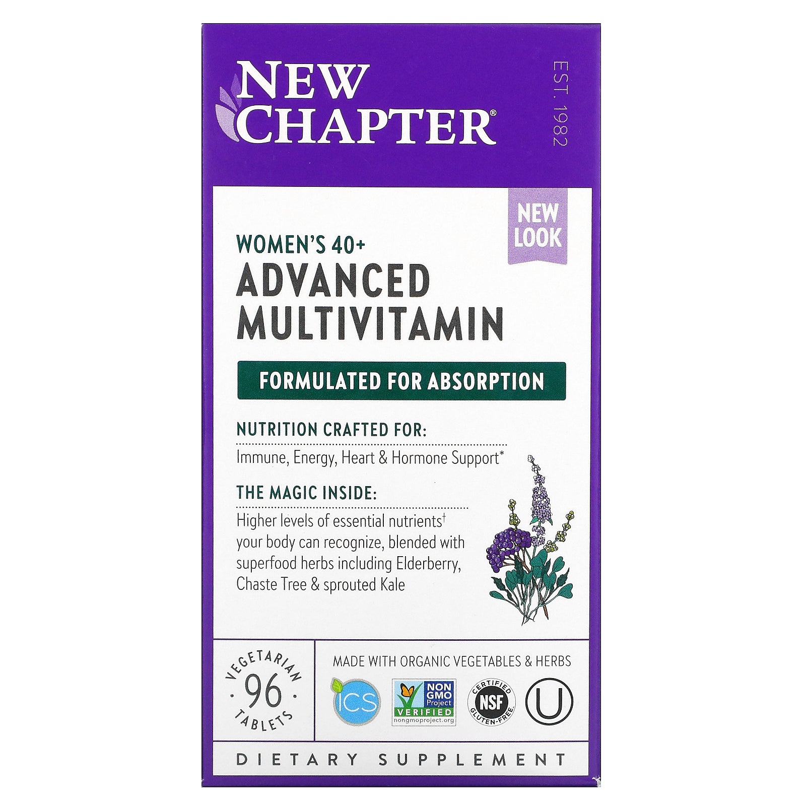 New Chapter, Women's 40+ Advanced Multivitamin, 96 Vegetarian Tablets