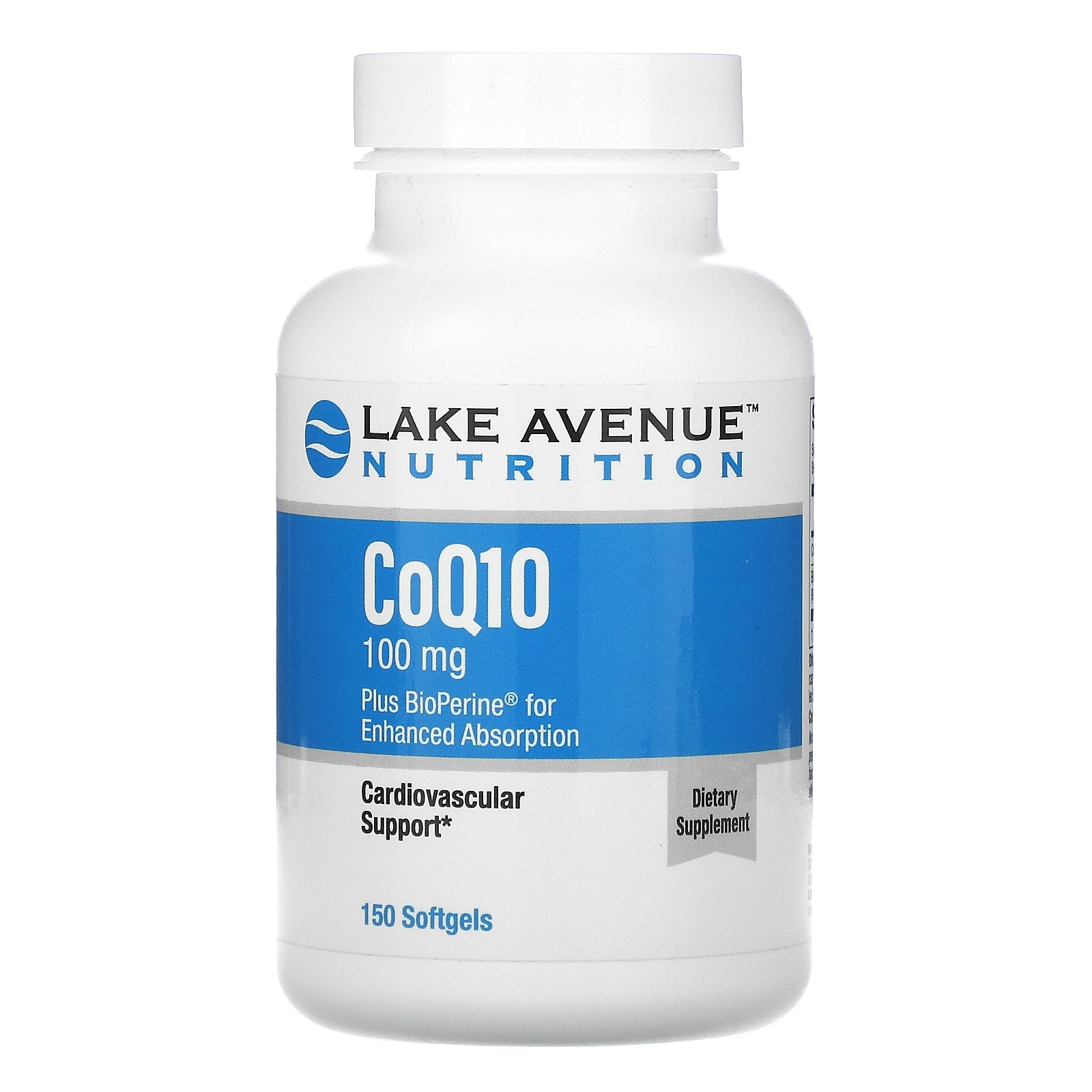 Lake Avenue Nutrition, CoQ10 USP with Bioperine, 100 mg, 150 Softgels