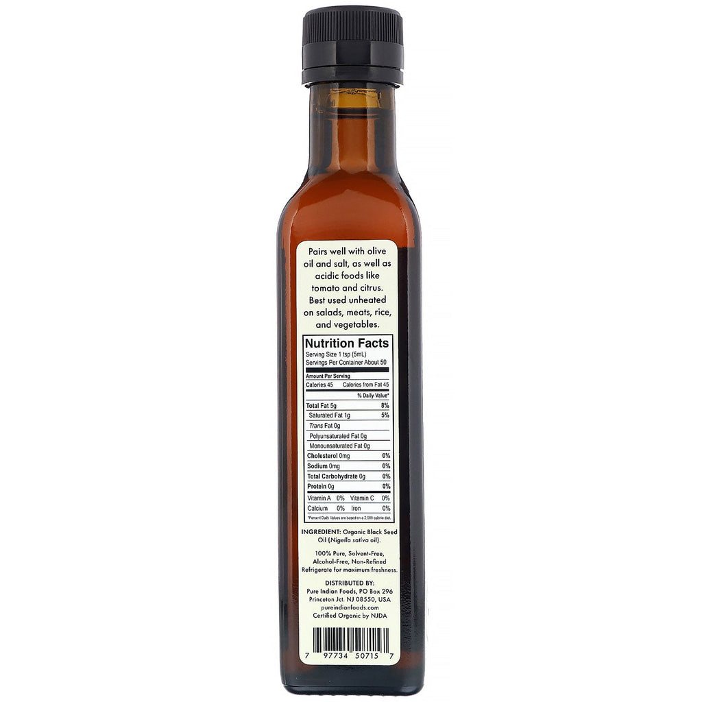 Pure Indian Foods,  Cold Pressed Virgin Black Seed Oil, 250 ml