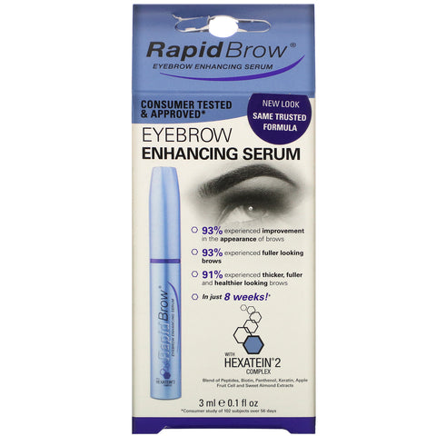 RapidLash, øjenbrynsforstærkende serum, 0,1 fl oz (3 ml)