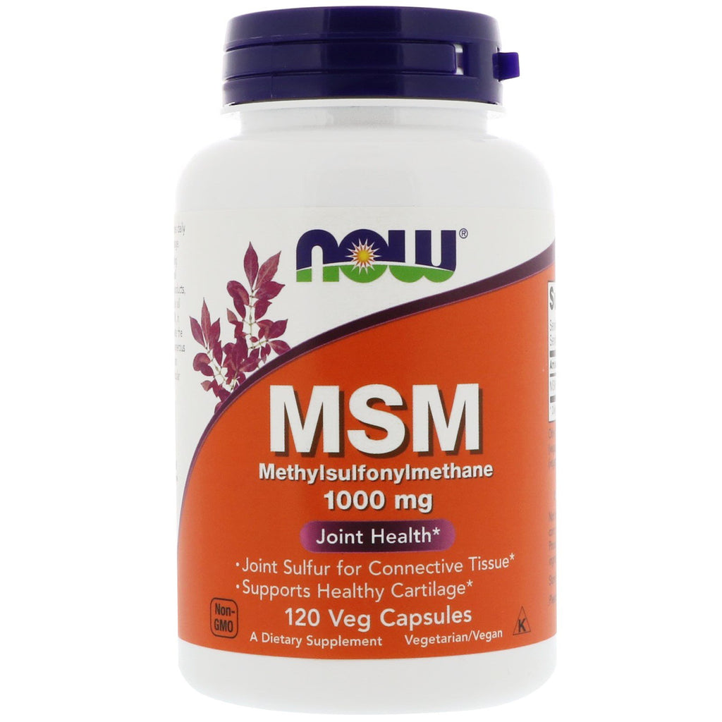 Now Foods, MSM, Methylsulfonylmethane, 1,000 mg, 120 Veg Capsules