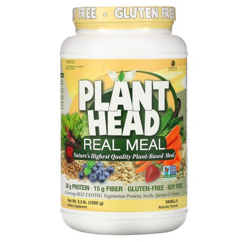 Genceutic Naturals, Plant Head, Real Meal, Vanilla, 2.3 lb (1050 g)