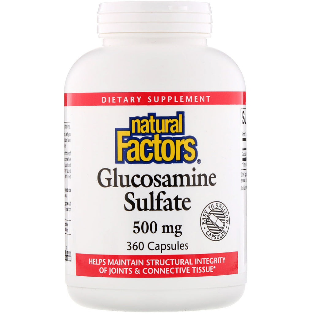 Natural Factors, Glucosamine Sulfate, 500 mg, 360 Capsules