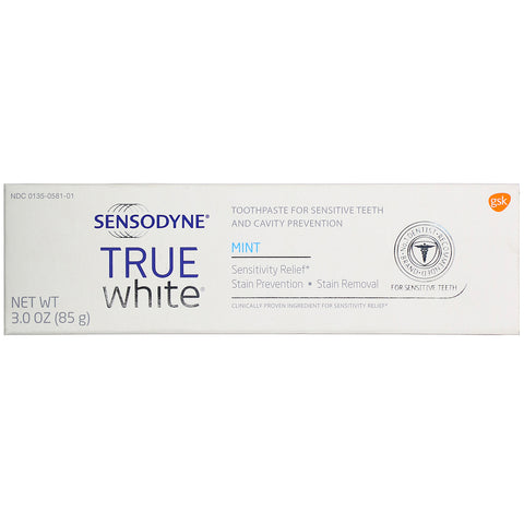 Sensodyne, pasta dental True White, menta, 3,0 oz (85 g)
