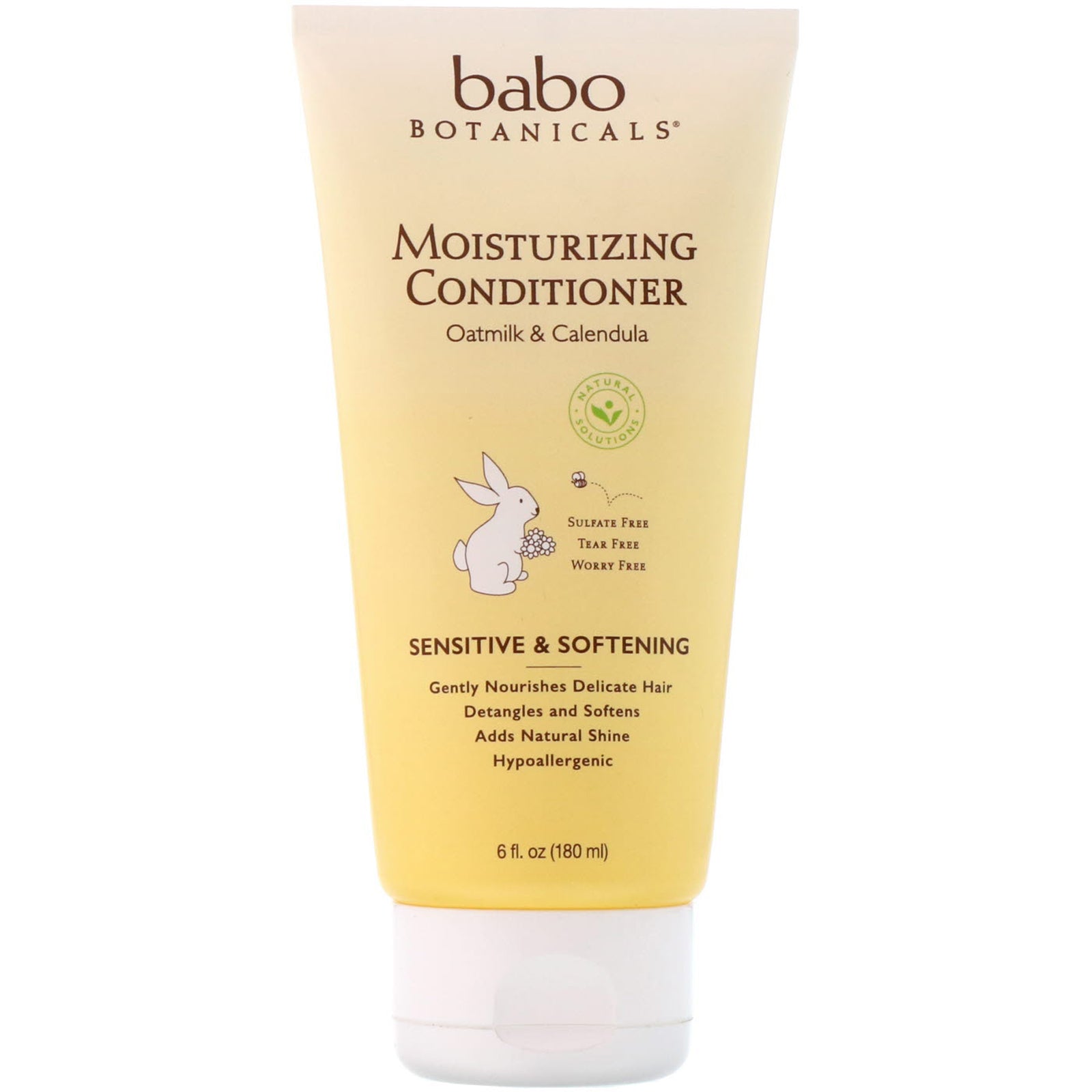 Babo Botanicals, Moisturizing Conditioner, Oatmilk & Calendula, 6 fl oz (180 ml)