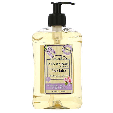A La Maison de Provence, Hand & Body Liquid Soap, Rose Lilac, 16.9 fl oz (500 ml)
