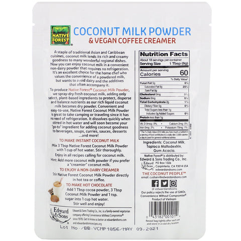 Edward & Sons, Coconut Milk Powder, 5.25 oz (150 g)