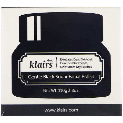 Kære, Klairs, Gentle Black Sugar Facial Polish, 3,8 oz (110 g)