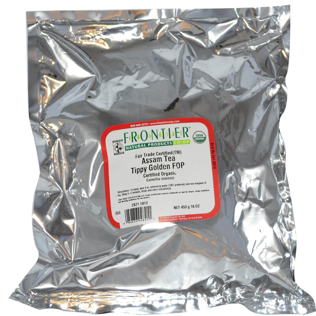 Frontier Natural Products, , Fair Trade Assam Tea Tippy Golden FOP, 16 oz (453 g)