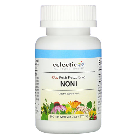 Eclectic Institute, Raw Fresh Freeze-Dried, Noni, 375 mg, 100 Non-GMO Veg Caps