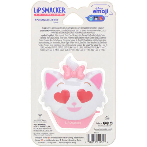Lip Smacker, Bálsamo labial con emojis de Disney, Marie, #PuuurtyKeyLimePie, 7,4 g (0,26 oz)