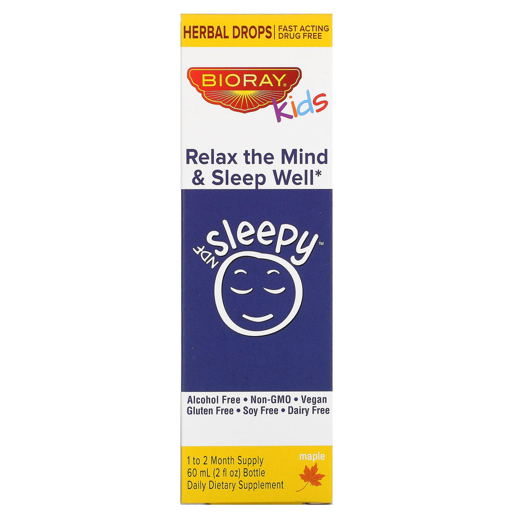 Bioray, Kids, NDF Sleepy, Relax The Mind & Sleep Well, Maple, 2 fl oz (60 ml)