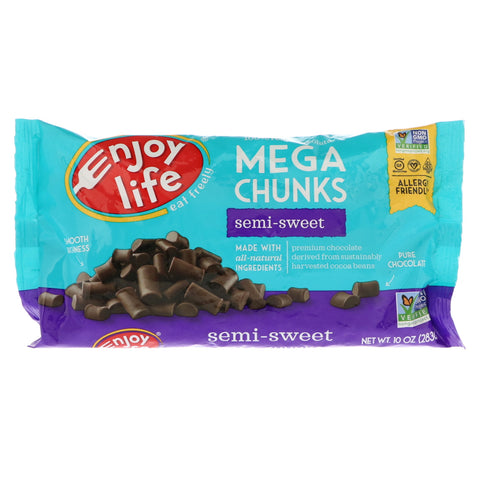 Enjoy Life Foods, Mega Chunks, Semi-Sweet Chocolate, 10 oz (283 g)