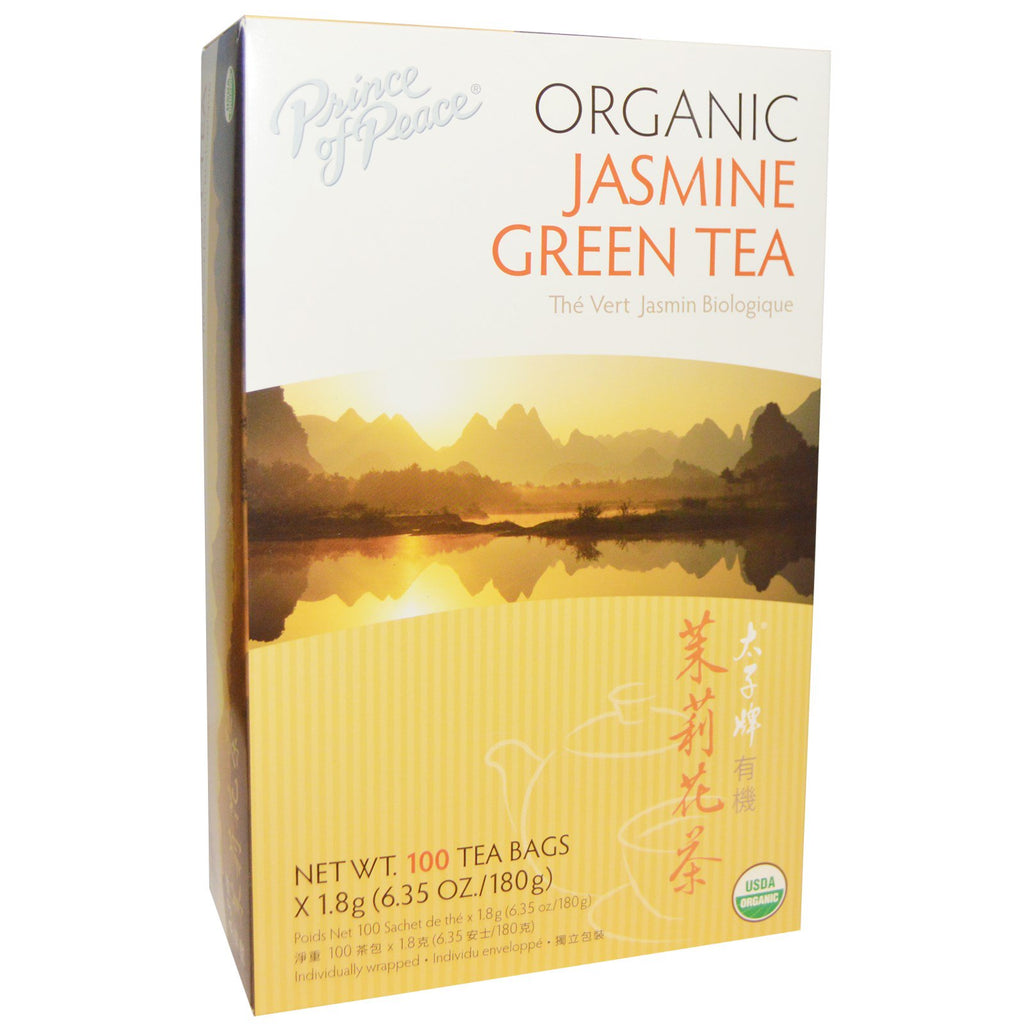 Prince of Peace, Organic, Jasmine Green Tea, 100 Tea Bags, 1.8 g Each