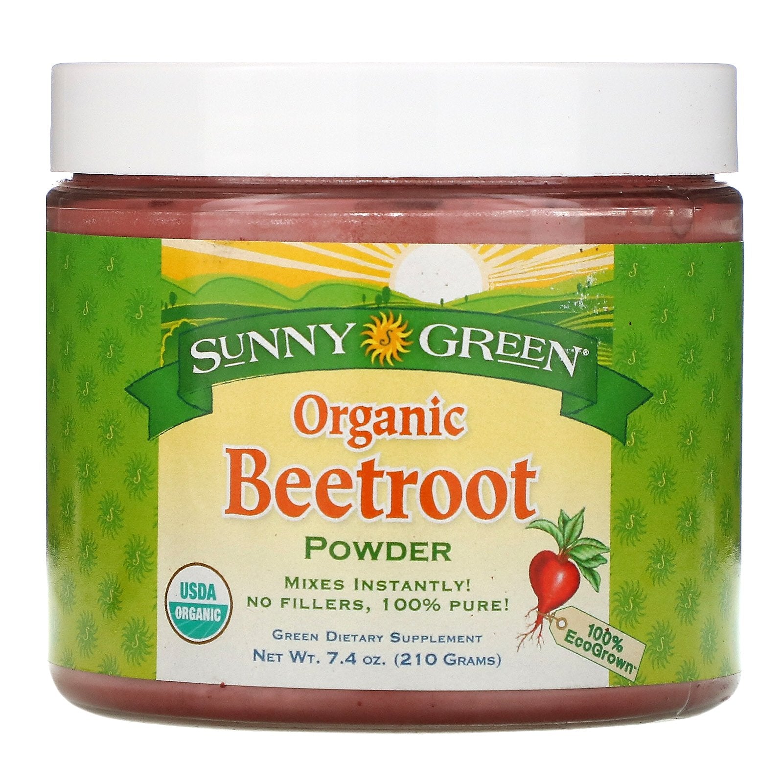 Sunny Green, Organic Beetroot Powder, 7.4 oz (210 g)