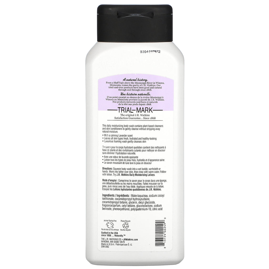 JR Watkins, Daily Moisturizing Body Wash, Lavendel, 18 fl oz (532 ml)