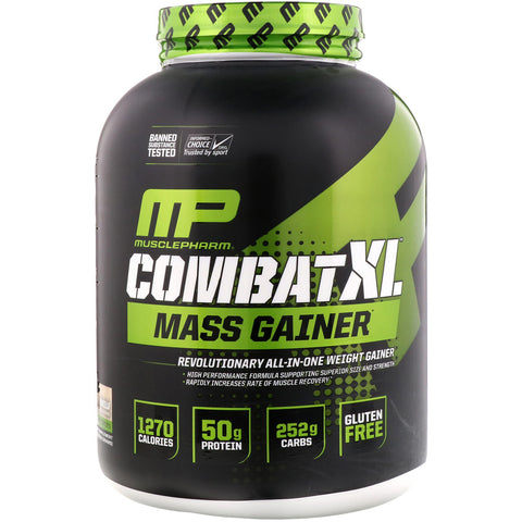 MusclePharm, Combat XL Mass Gainer, Vanilla, 6 lbs (2722 g)