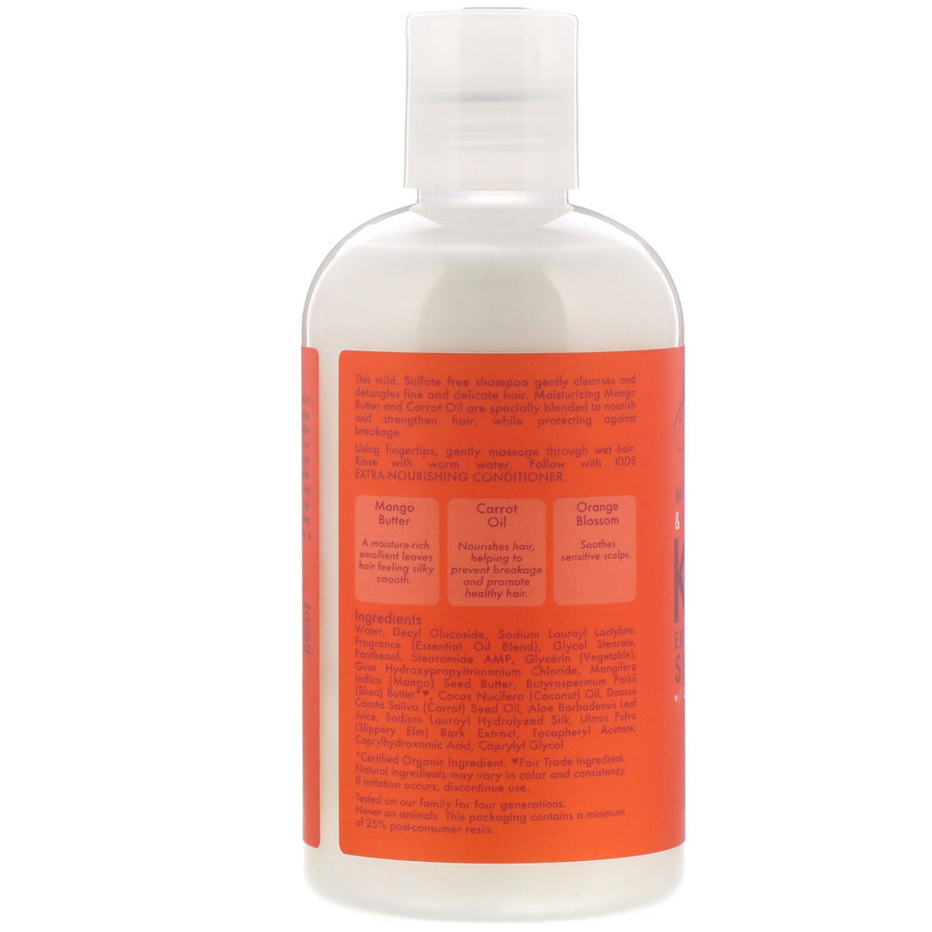 SheaMoisture, ekstra nærende shampoo til børn, mango og gulerod, 8 fl oz (237 ml)