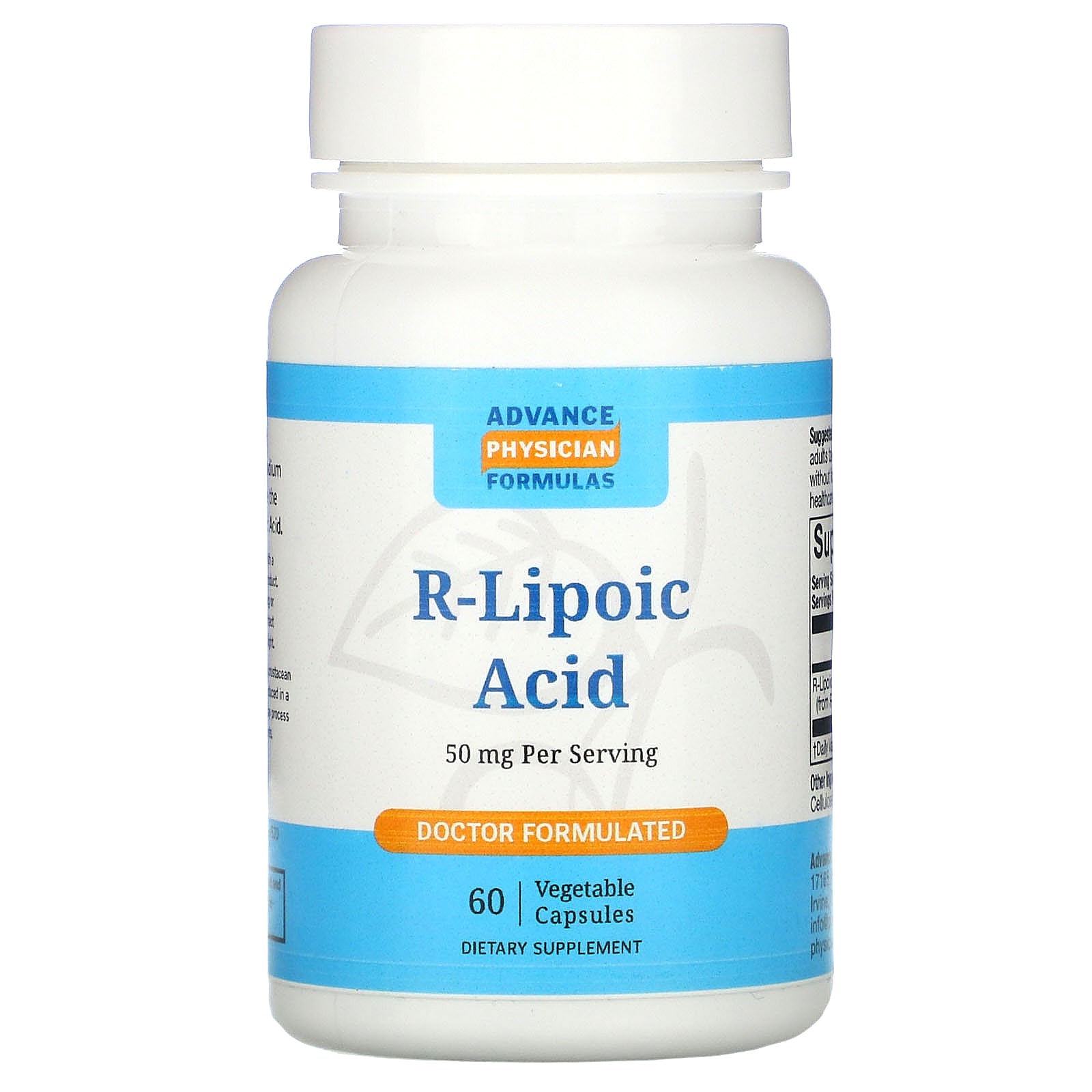 Advance Physician Formulas, R-Lipoic Acid, 50 mg, 60 Vegetable Capsules