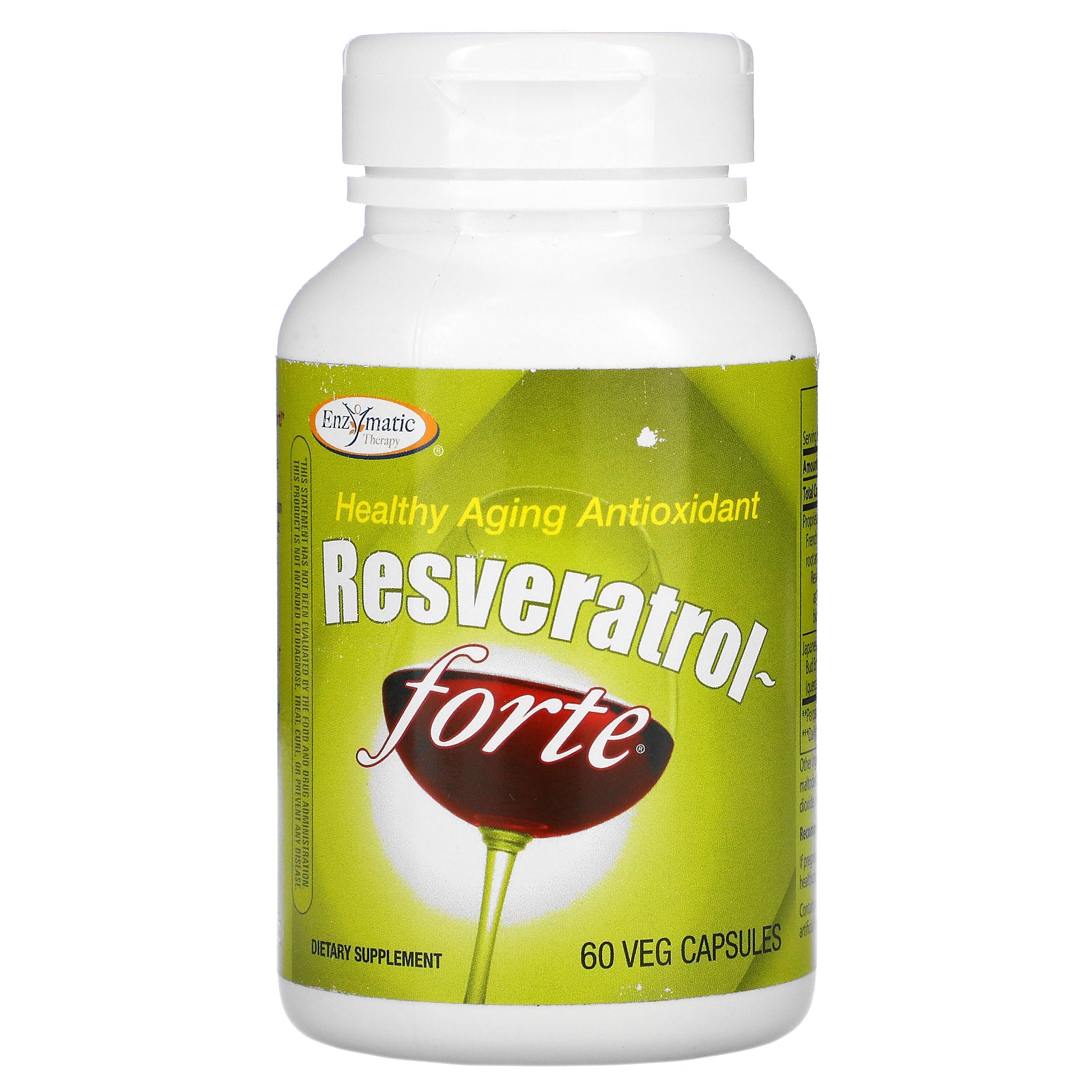 Enzymatic Therapy, Resveratrol~Forte, 125 mg, 60 Veg Capsules