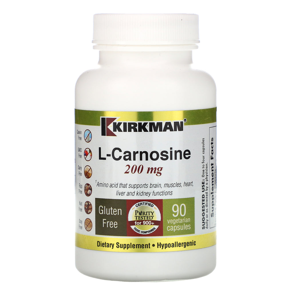 Kirkman Labs, L-Carnosine, 200 mg, 90 Vegetarian Capsules