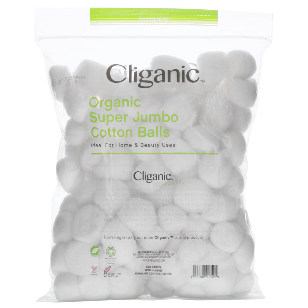 Cliganic, bolas de algodón súper gigantes, 100 unidades