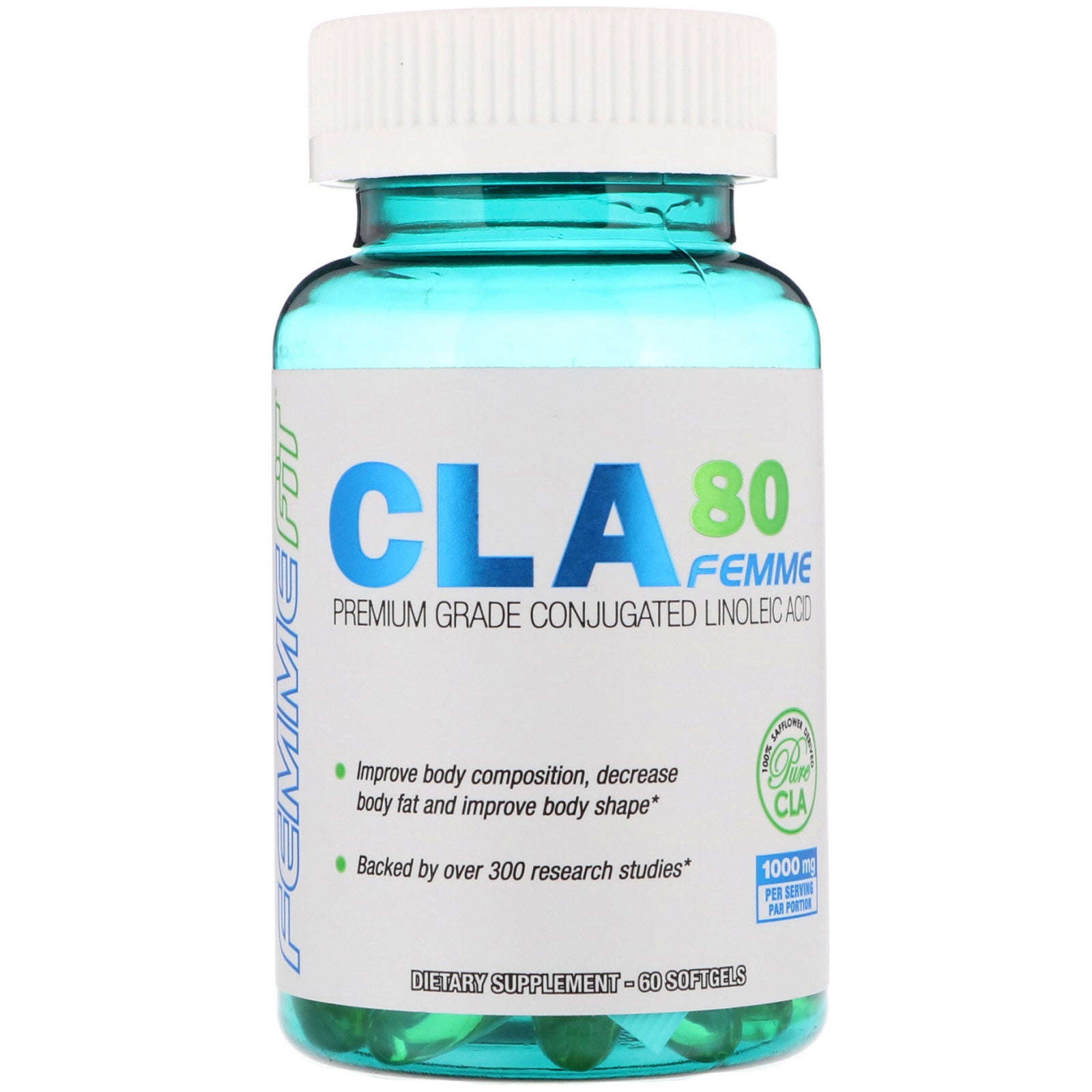 FEMME, CLA80 Femme, Premium Grade CLA, 1,000 mg, 60 Softgels