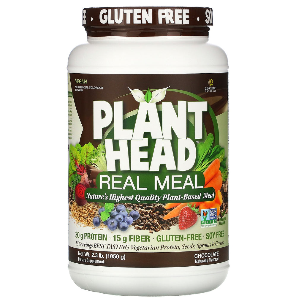 Genceutic Naturals, Plant Head, Real Meal, Chocolate, 2.3 lb (1,050 g)