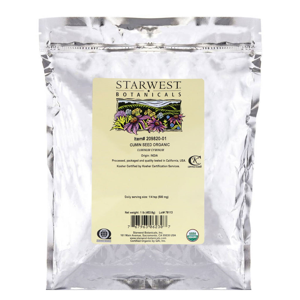 Starwest Botanicals,  Cumin Seed, 1 lb (453.6 g)