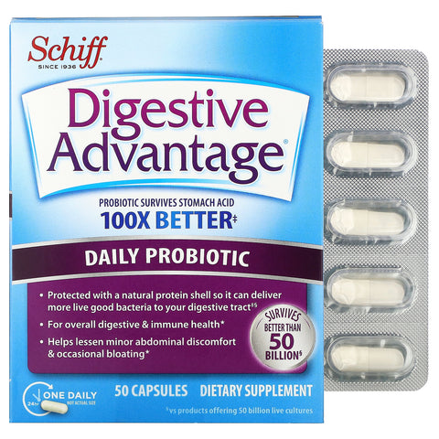 Schiff, Digestive Advantage, Daily Probiotic, 50 Capsules