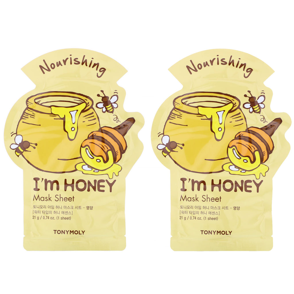 Tony Moly, jeg er honning, maske og håndcremesæt, 4-delt sæt