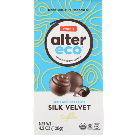 Alter Eco, Organic Dark Milk Chocolate, Silk Velvet Truffles, 4.2 oz (120 g)