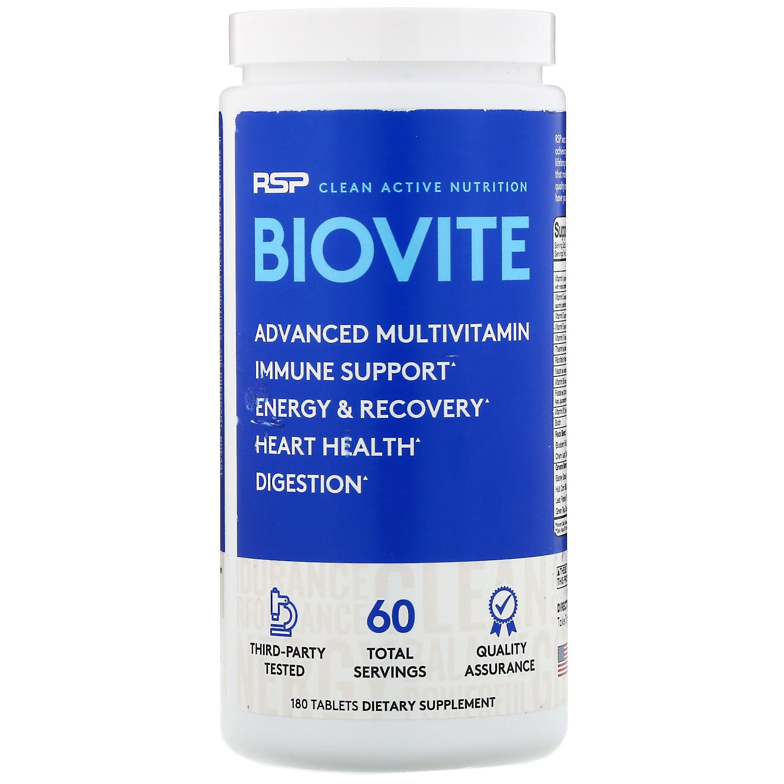 RSP Nutrition, BioVite Advanced Multivitamin & Immune Support, 180 Tablets