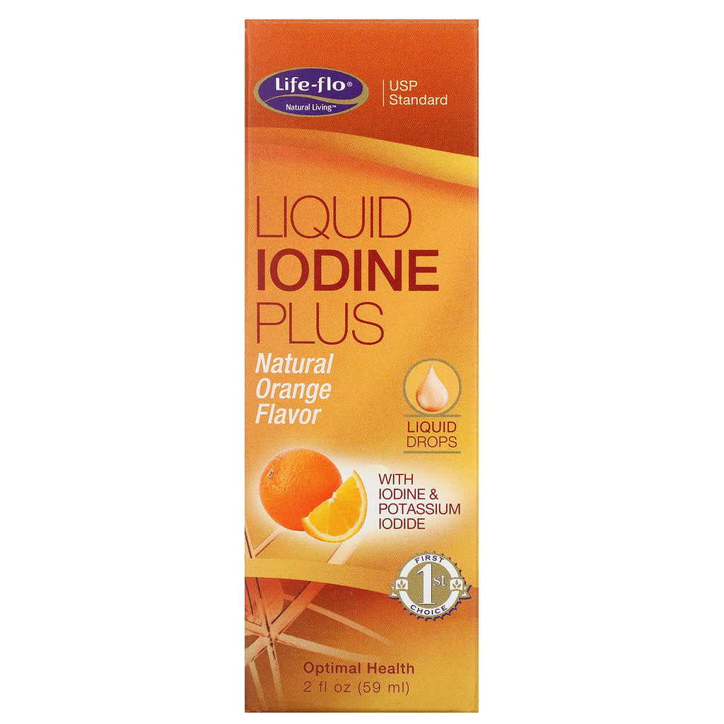 Life-flo, flydende jod plus, naturlig appelsinsmag, 2 fl oz (59 ml)