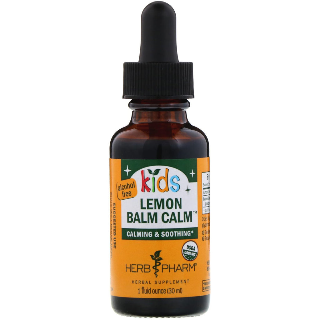 Herb Pharm, Kids Organic Lemon Balm Calm, Alcohol Free, 1 fl oz (30 ml)